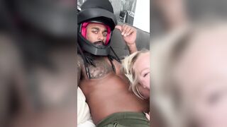 Sloppy Interracial Blow job-sex From PAWG Golden-haired