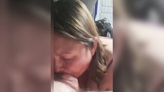 Super hot wang sucking queen taskmaster-wench fingers his booty rides his schlong sucks his jock with her cum all over it to make him cum
