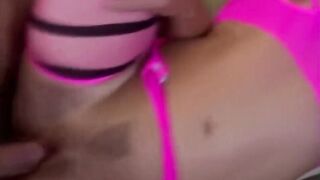 Beauty Chick Blowjob two Jock 3some Ass Anal
