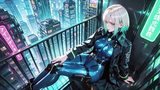 Golden-haired Knight Lounges Seductively While Her Silver-haired Partner Kneels to Serve
