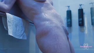 Blue Shower Orgasm