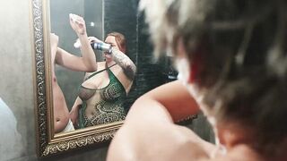 I Distract My Husband Whilst This man Shaves. I Suck His Cock Whilst This stud Shaves, and Then This stud Fucks Me