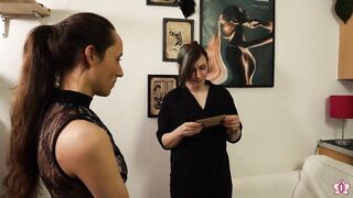 Miss Ash Borrows Slave Mila for a Week to Satisfy Her Every Whim, with Flogging, Nipple Clamps and Lesbian Domination
