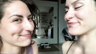 Lesbian Tongue Kissing Making Out with Tula Vida