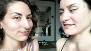 Lesbian Tongue Kissing Making Out with Tula Vida