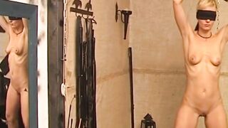 Insatiable Older Blonde Endures Strict Dungeon Bondage Play