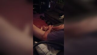 brandonrod69 deepthroat on the floor with intense foot devotion