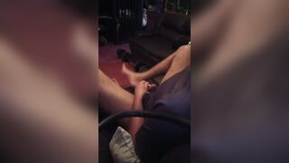 brandonrod69 deepthroat on the floor with intense foot devotion