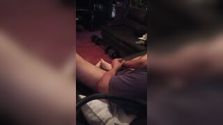 brandonrod69 deepthroat on the floor with intense foot devotion