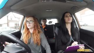 Redhead Student is screwed by driving instructor and examiner - Fake Driving School