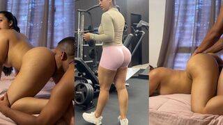 GYM HIPS CLENCH UNDER HEAVY, WILD THRUSTS