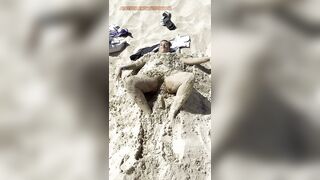 I’m Very SEXY? Playing On The NUDIST Beach With My SANDY Body?
