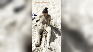 I’m Very SEXY? Playing On The NUDIST Beach With My SANDY Body?