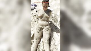 I’m Very SEXY? Playing On The NUDIST Beach With My SANDY Body?
