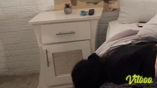 Lying in bed, enjoying a admirable fucking