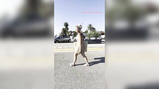 Smokin' in nature's garb in the street?