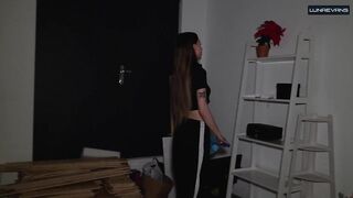 Sexy Maid Screwed Hard on the Table During Cleaning