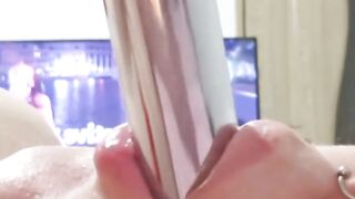 Sucking on a Sextoy Close-up