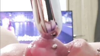 Sucking on a Sextoy Close-up