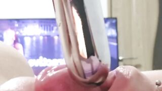 Sucking on a Sextoy Close-up