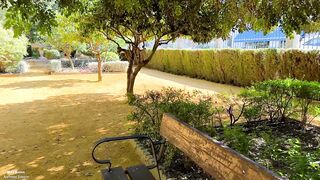 Urinate slut fucked in public park in Seville in the centre of the day - deepthroat - void urine shower - jizz flow - oral pleasure-job - twat screwing - public sex