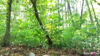 German Tinder Date Nele Screw and Smartphone Porn in Forest