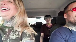 I was waiting for the bus and a woman selling cakes in jars came along! I asked if she would be a porn actress, she was all soaked, got into the car, started taking off her clothing and told me to fuck her, grabbed my snatch...
