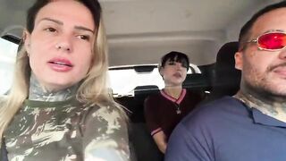 I was waiting for the bus and a woman selling cakes in jars came along! I asked if she would be a porn actress, she was all soaked, got into the car, started taking off her clothing and told me to fuck her, grabbed my snatch...