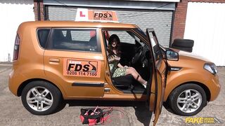 Her twat is stretch wide open - Fake Driving School