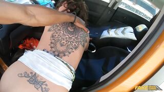 Her twat is stretch wide open - Fake Driving School