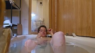 drenched in steam for explicit baths play, featuring amelia cheshire