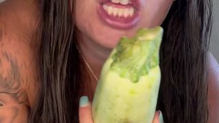 Playing With My two CUCUMBER? My Twat Is SOAKED?