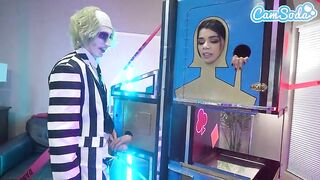 Wednesday Addams & Her Busty Stepmom Share Beetlejuice’s Massive BWC – Wild Cosplay threesome!
