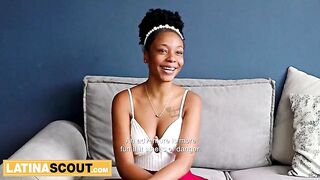 I watched this cute AFRO LATINA student drop her BF in a second when I pulled out my cock