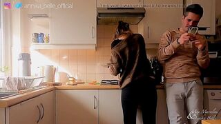 Kitchen Make Out with Stepsister, Kissing & Fingering - Sensual Teasing Moments