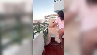My Teddy Bear Fucks Me In The Terrace??