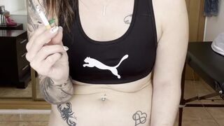 MASTURBATING And Smokin'? Im So Slutty After Gym?