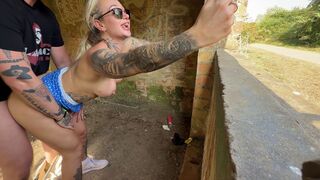 British Wench Gets Drilled in Public UK Dogging with Married Cheat - Sophia May