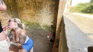 British Wench Gets Drilled in Public UK Dogging with Married Cheat - Sophia May