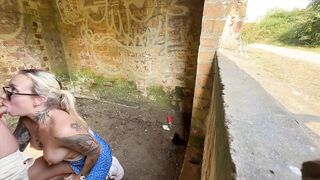British Wench Gets Drilled in Public UK Dogging with Married Cheat - Sophia May