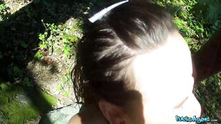 19 year old in a bikini screwed at the LAKES - Public Agent