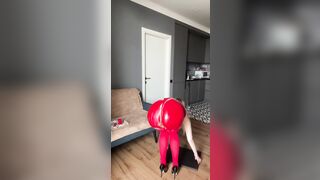 I Used My Ass as a Canvas – Red Paint Body Art