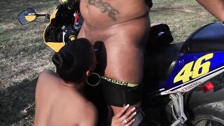 Angels get excited AF on the back of Don Whoe's motocycle