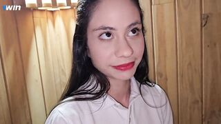 The teacher calls his student to the washroom and makes her suck and then bang her