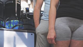 Public Bus Handjob Stranger Cum Raw, risky, and fucking hot! This playgirl strokes his thick dick, teasing him until he explodes in public transport