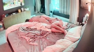 Stepmom and Stepdaughter Have Fun 69 on the Bed