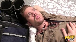 Fake Hostel - Big Tit Backpacker Aubrey Black Catches Ryan in a Lie & Bounces Her Precious Ass on His Hard Knob
