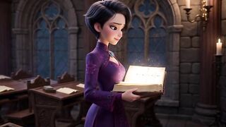 Tired Witchcraft Teacher Uses Spell and Gets Claimed by a Golden Ghost Schlong (ai Generated)
