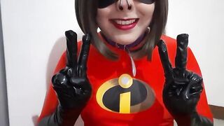 Cute Trans Elastic Slut Giving a Blowjob-sex to BBC and Eating Cum after Deepthroat wearing a S&M Nosehook