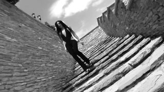 Alisha Sweet EURO Anal Creampie with Lauro Giotto Outdoor, Brunette, Natural, Petite tits, Teaser#1